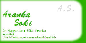 aranka soki business card