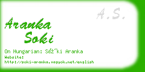 aranka soki business card